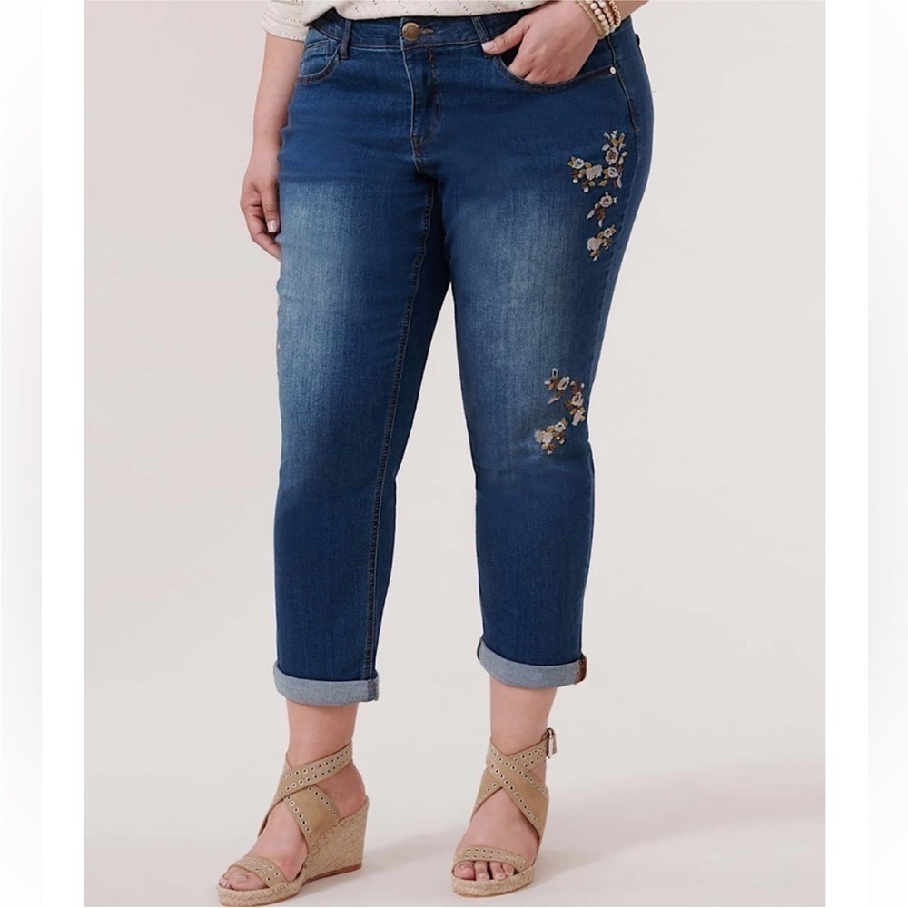 Democracy Ab Technology Floral Embroidered Jeans